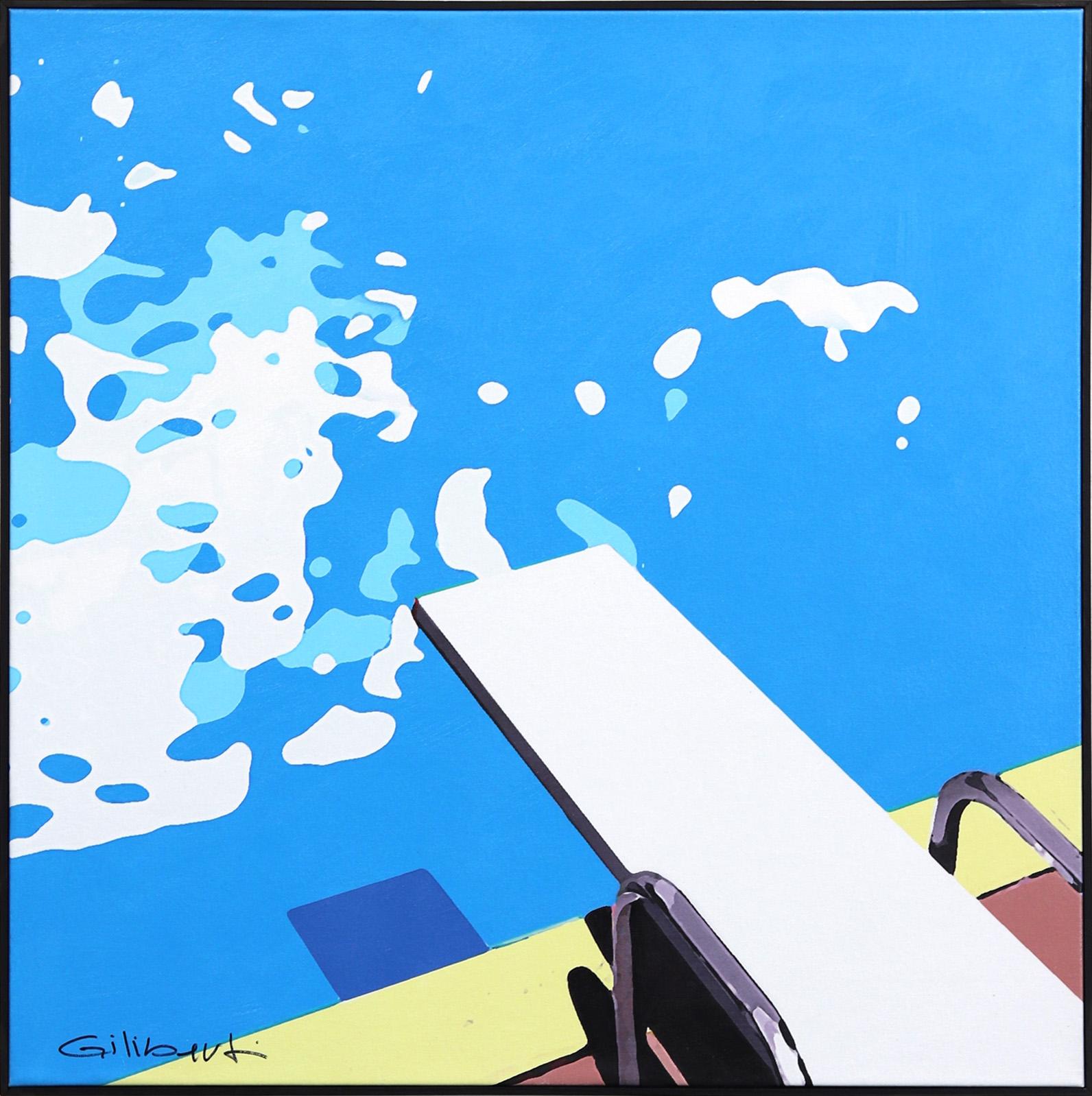 Making A Big Splash In Palm Springs - Cuadro Enmarcado Mid Century Modern