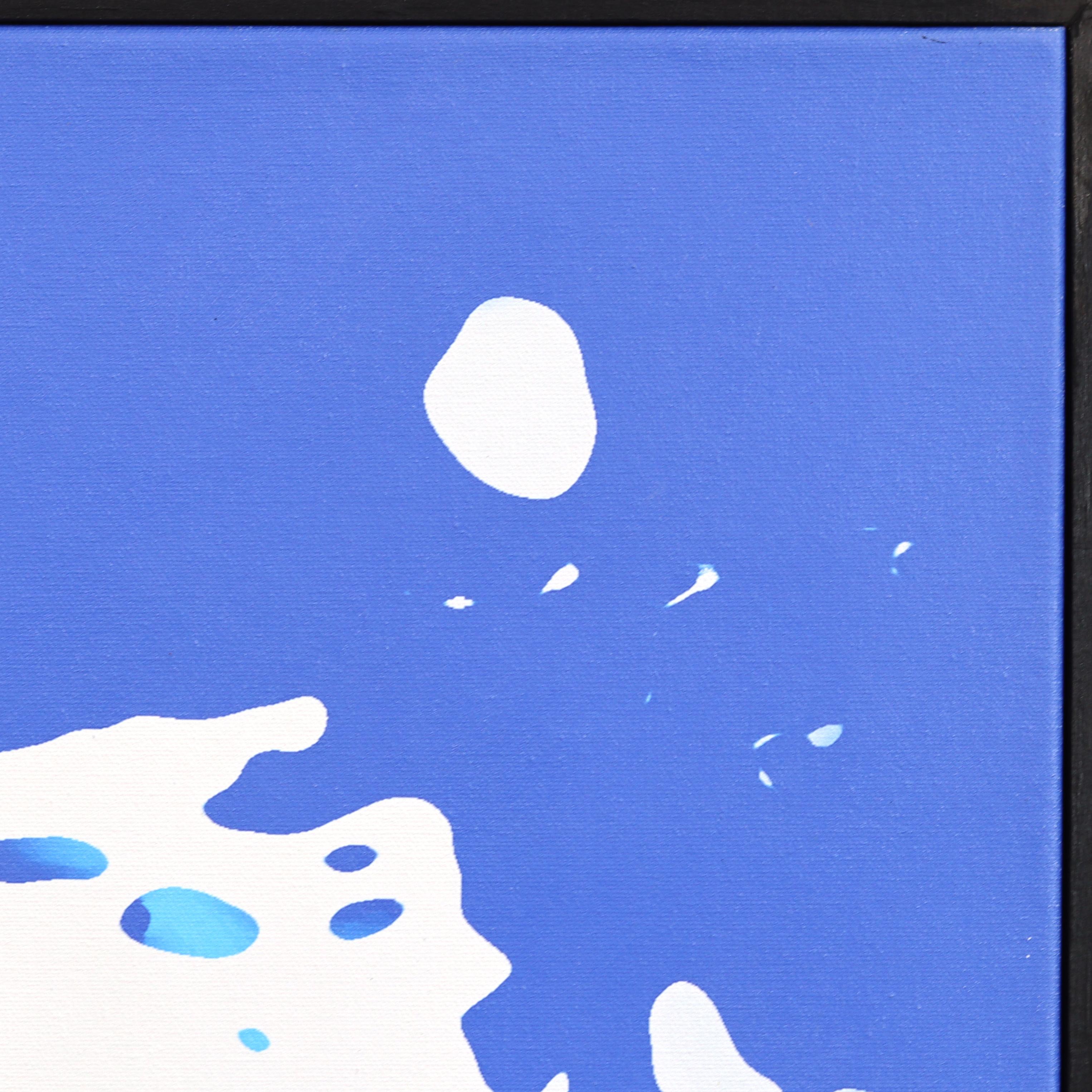 Naranja  Trampolín - Pintura abstracta de bodegón inspirada en la modernidad de mediados de siglo en venta 2