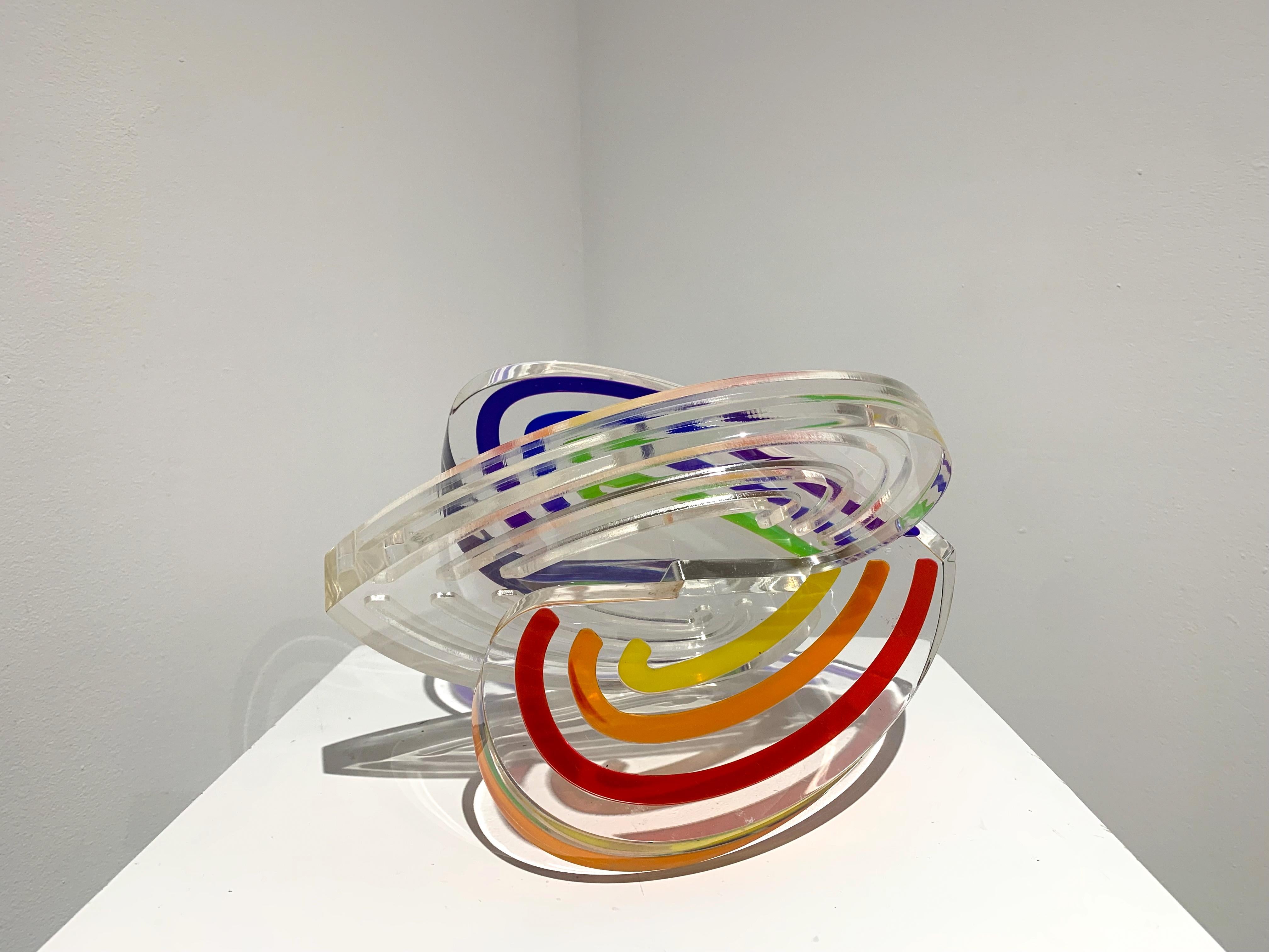 Michael Gitter Abstract Sculpture - Rainbow Hearts