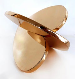 Michael Gitter, Phu Truong Interlocking Hearts Sculpture in Solid Brass