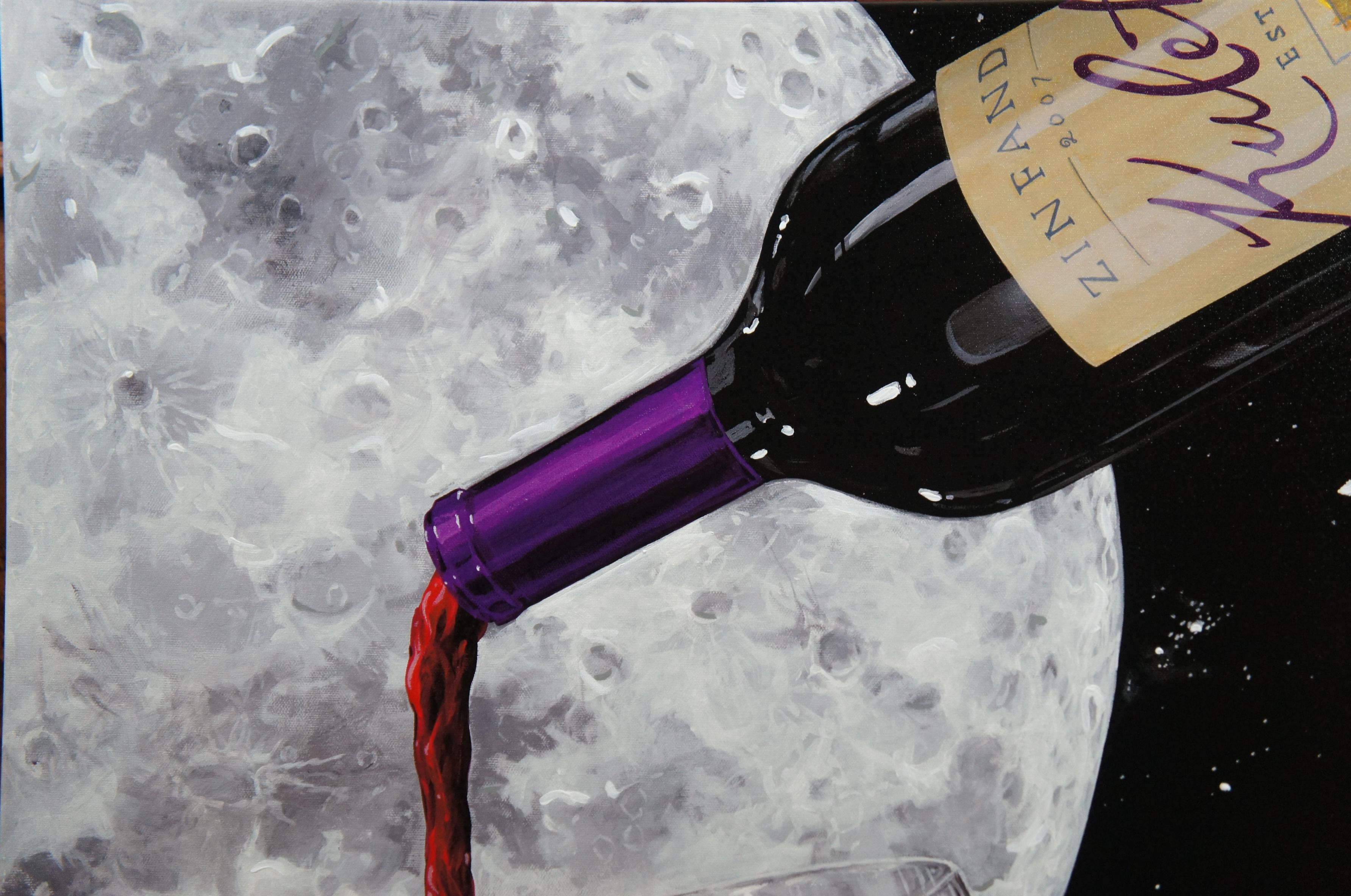 Michael Godard Lovers Moon II Signed Giclee on Canvas Gallery Proof Wine 4