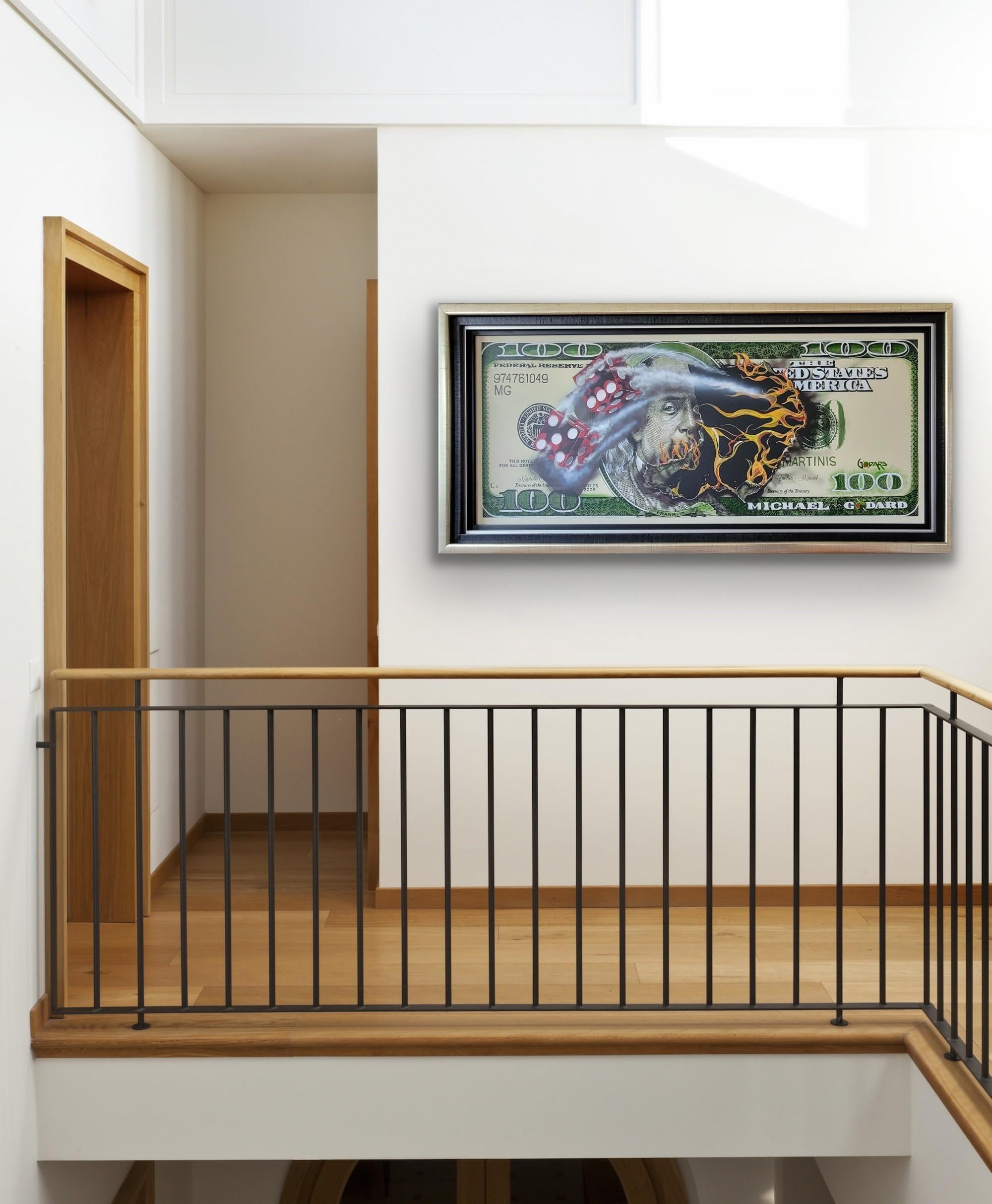Banconota da 100 dollari con dado, 2017, 24 x 56 3/4, FAI UN'OFFERTA! 1