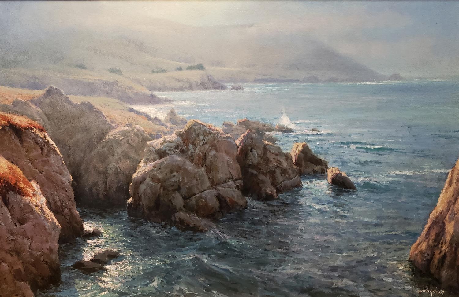 Morning Has Broken; Carmel, California - Painting by Michael Godfrey