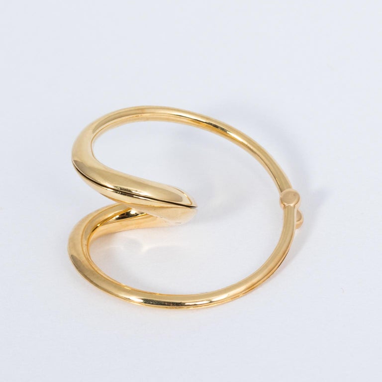 Michael Good 18 Karat Yellow Gold Swirl Heart ClipOn Earrings Non