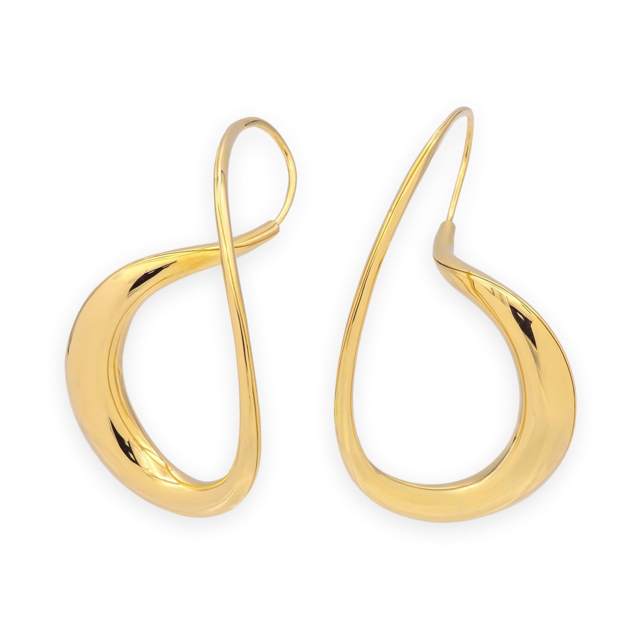 Michael Good Boucles d
oreilles en or jaune 18K à 8 figures ouvertes - moyennes en vente