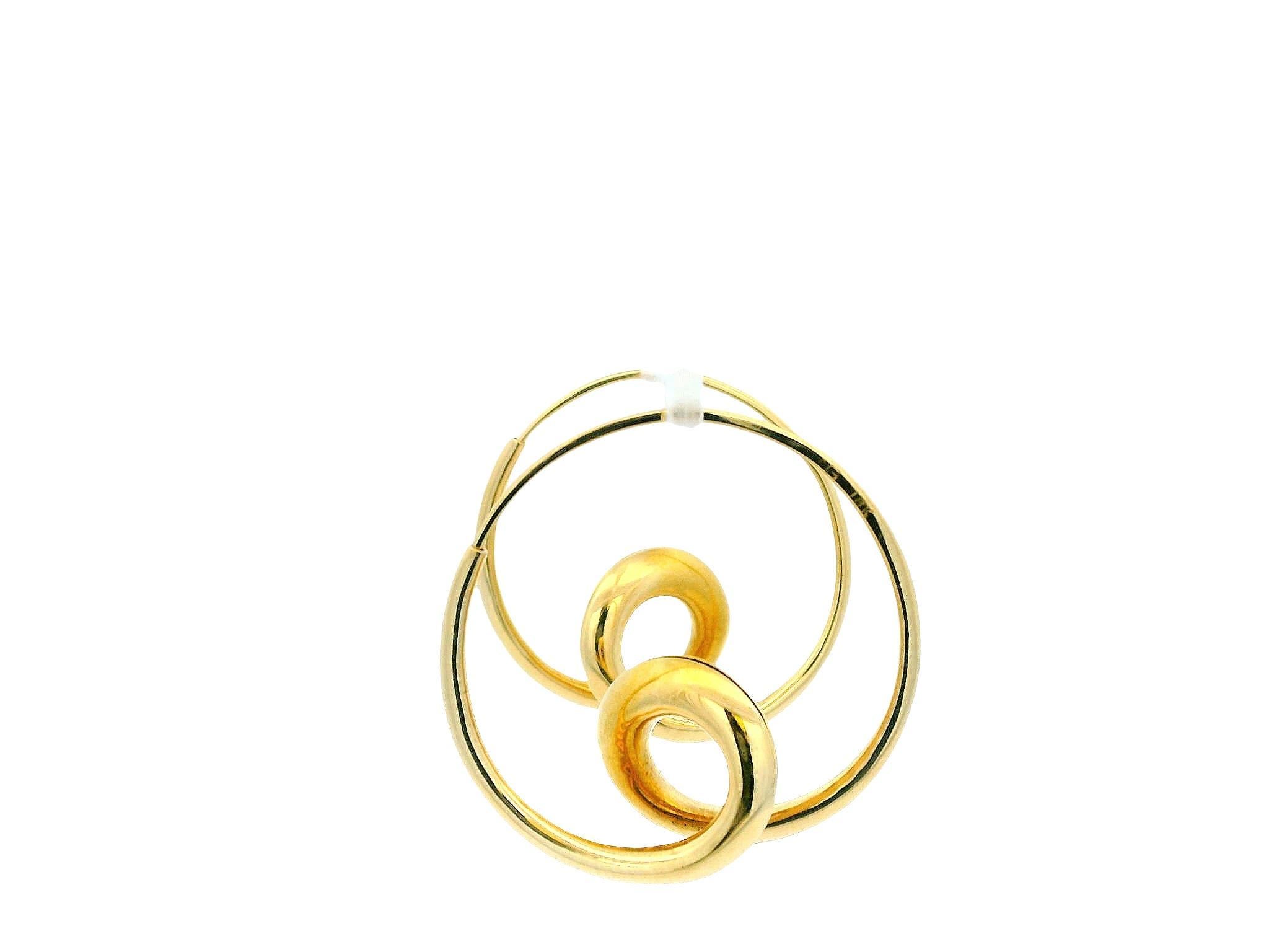 Boucle d'oreille tourbillon en or jaune 18K de Michael Good Bon état - En vente à Great Neck Plaza, NY