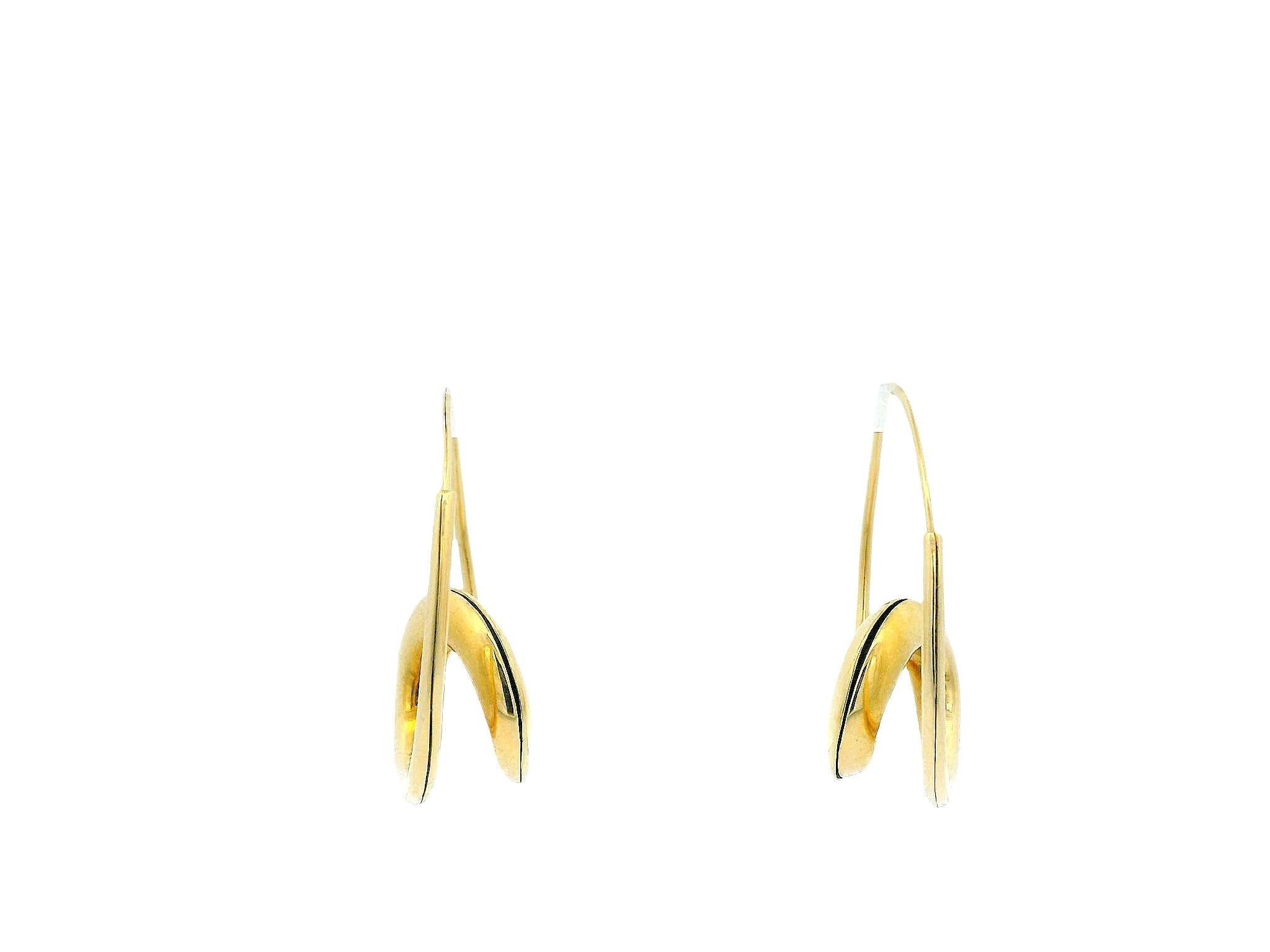 Boucle d'oreille tourbillon en or jaune 18K de Michael Good Pour femmes en vente