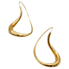 Michael Good 1981 Aerodynamic Twisted Eight Ear Drops in 18kt Yellow Gold