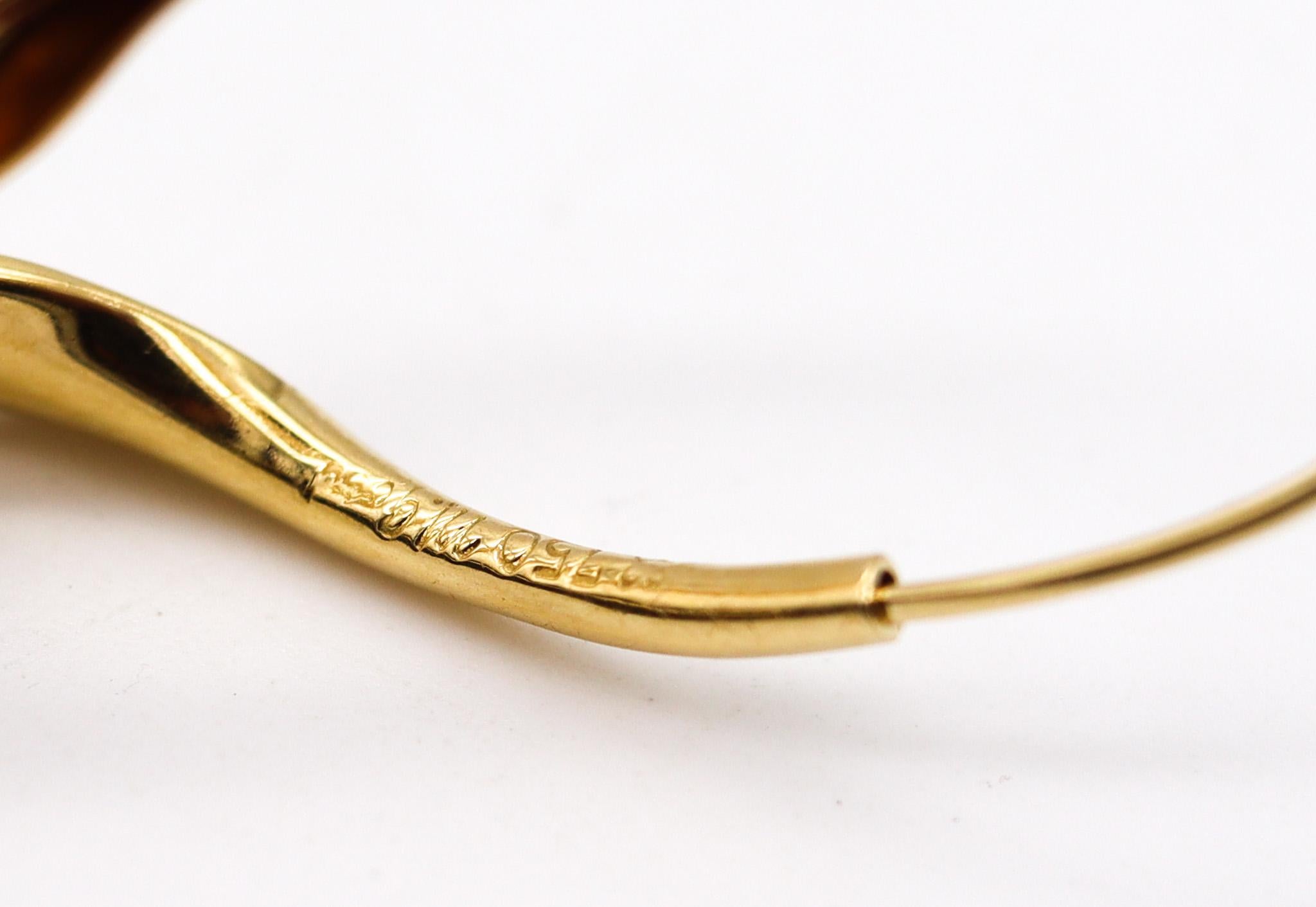 Brilliant Cut Michael Good Aerodynamic Drop Earrings in 18kt Gold with 4.08ctw in Diamonds