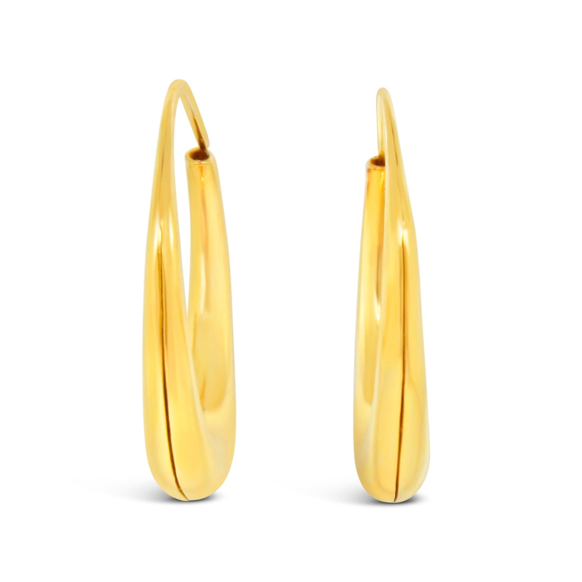 Michael Good Fine 18k Yellow Gold Classic Hoop Earrings In Good Condition In New York, NY