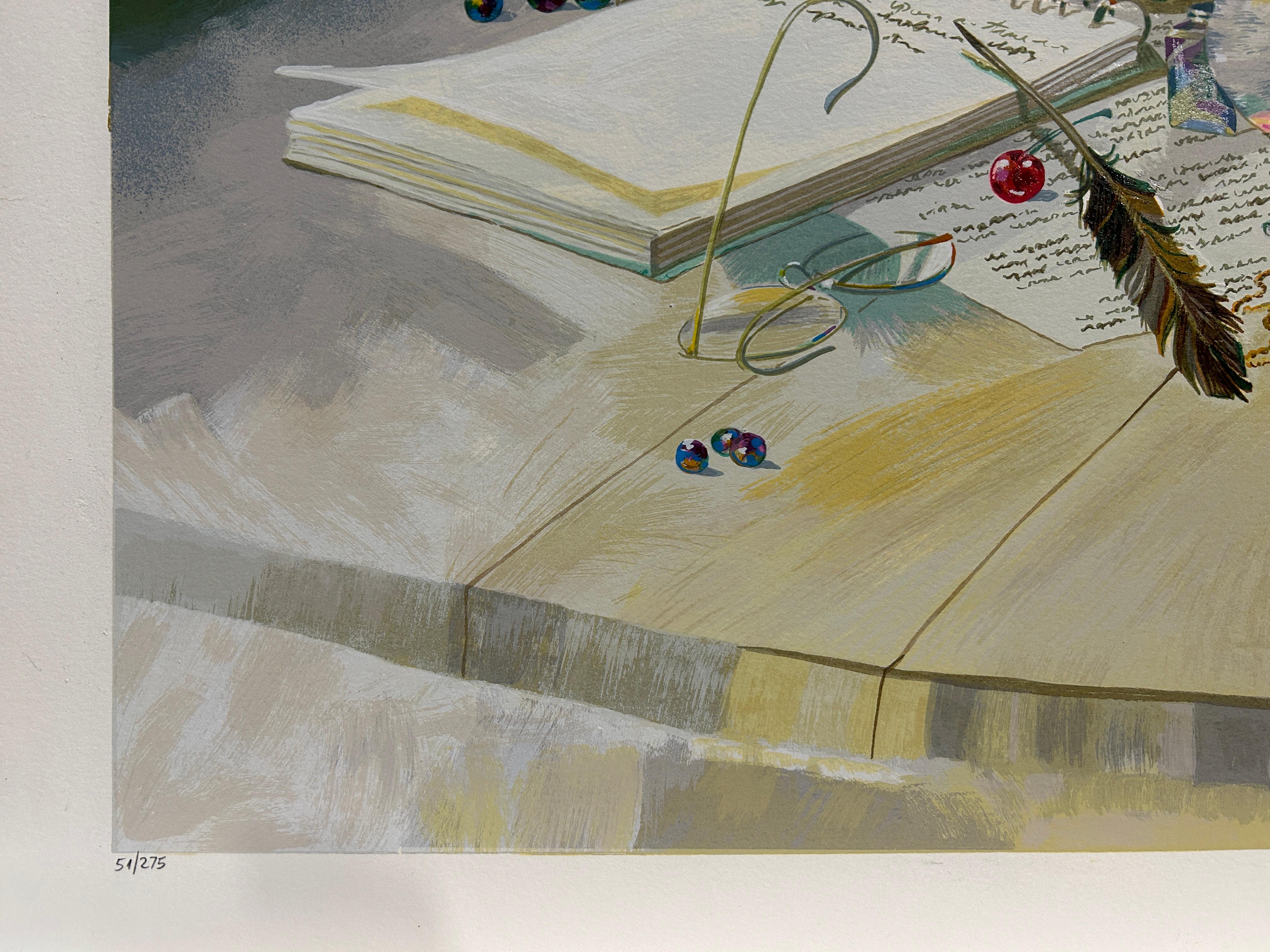 Collection on Table - Print by Michael Gorban