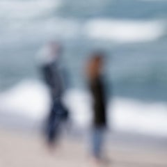 Couple at Sea - contemporary abstract photography of a couple at the beach