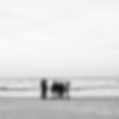 People on the Beach - contemporary abstract photography of beach life and sea