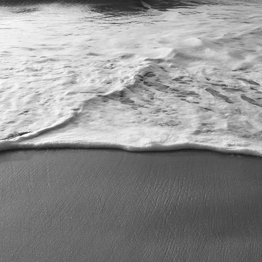 Silent Force - contemporary black and white photograph of ocean and foam - Photograph by Michael Götze