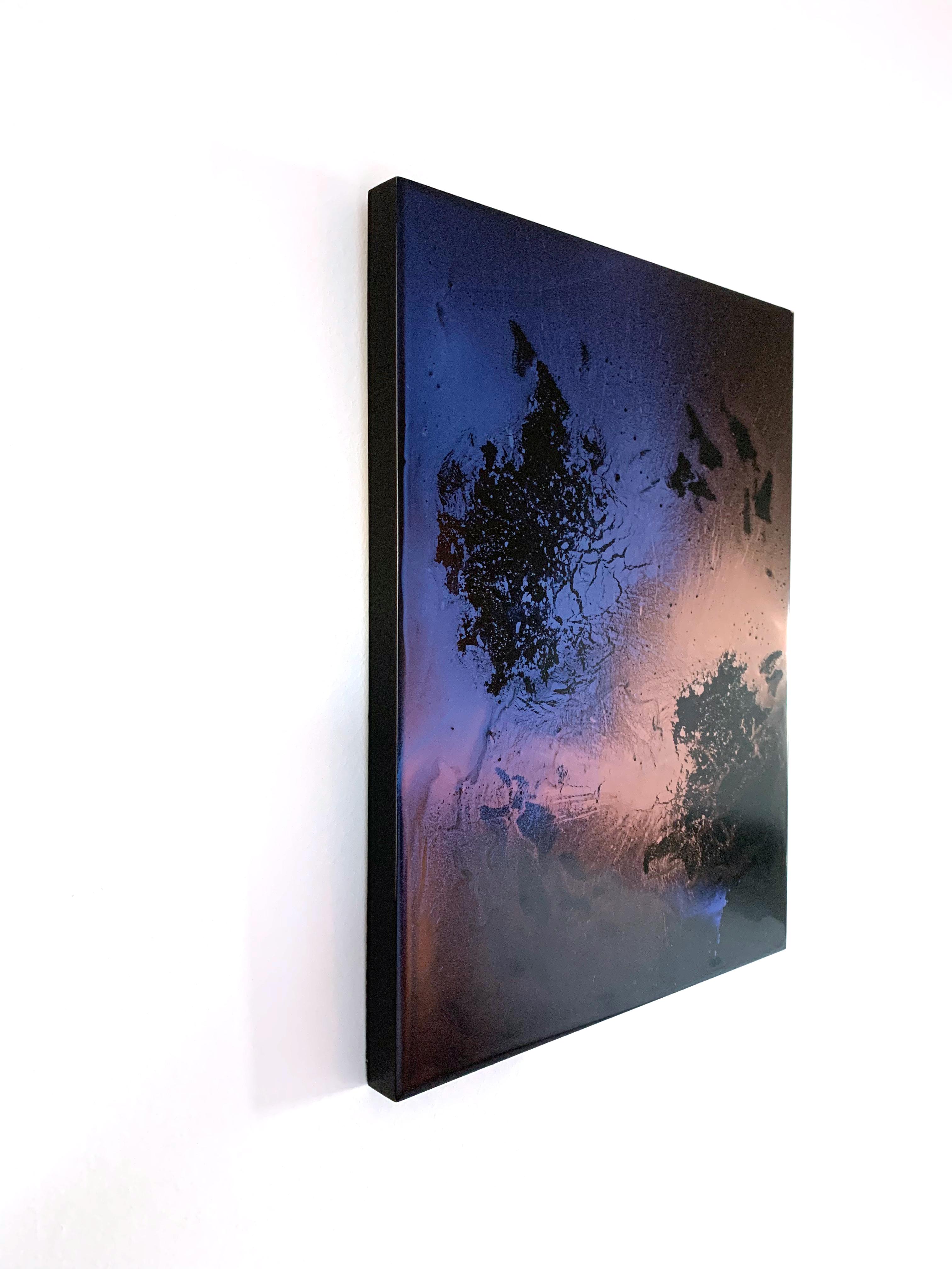 Sleek Times, Coma: Metallic Street Painting, using Metal Paint and Mica on Board For Sale 2
