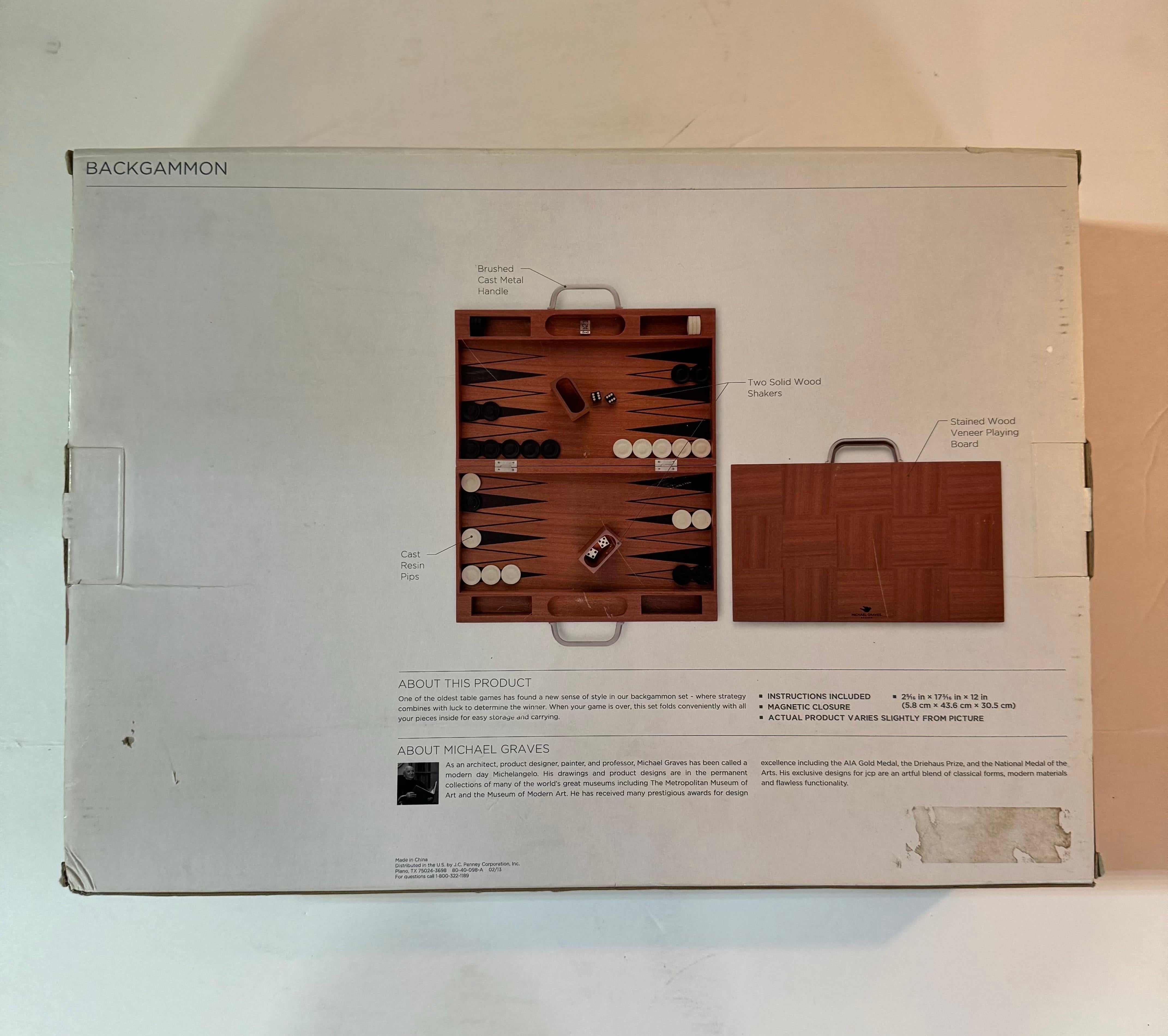 Set Backgammon Michael Graves con custodia in vendita 3