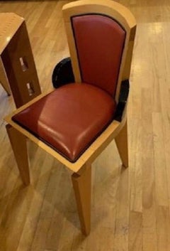 Post-moderne Michael Graves MG1 Chair Red Leather Sawaya & Moroni 1989 Memphis