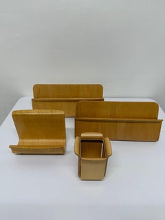 Michael Graves Modern Bentwood Desk Accessory Organizer Set