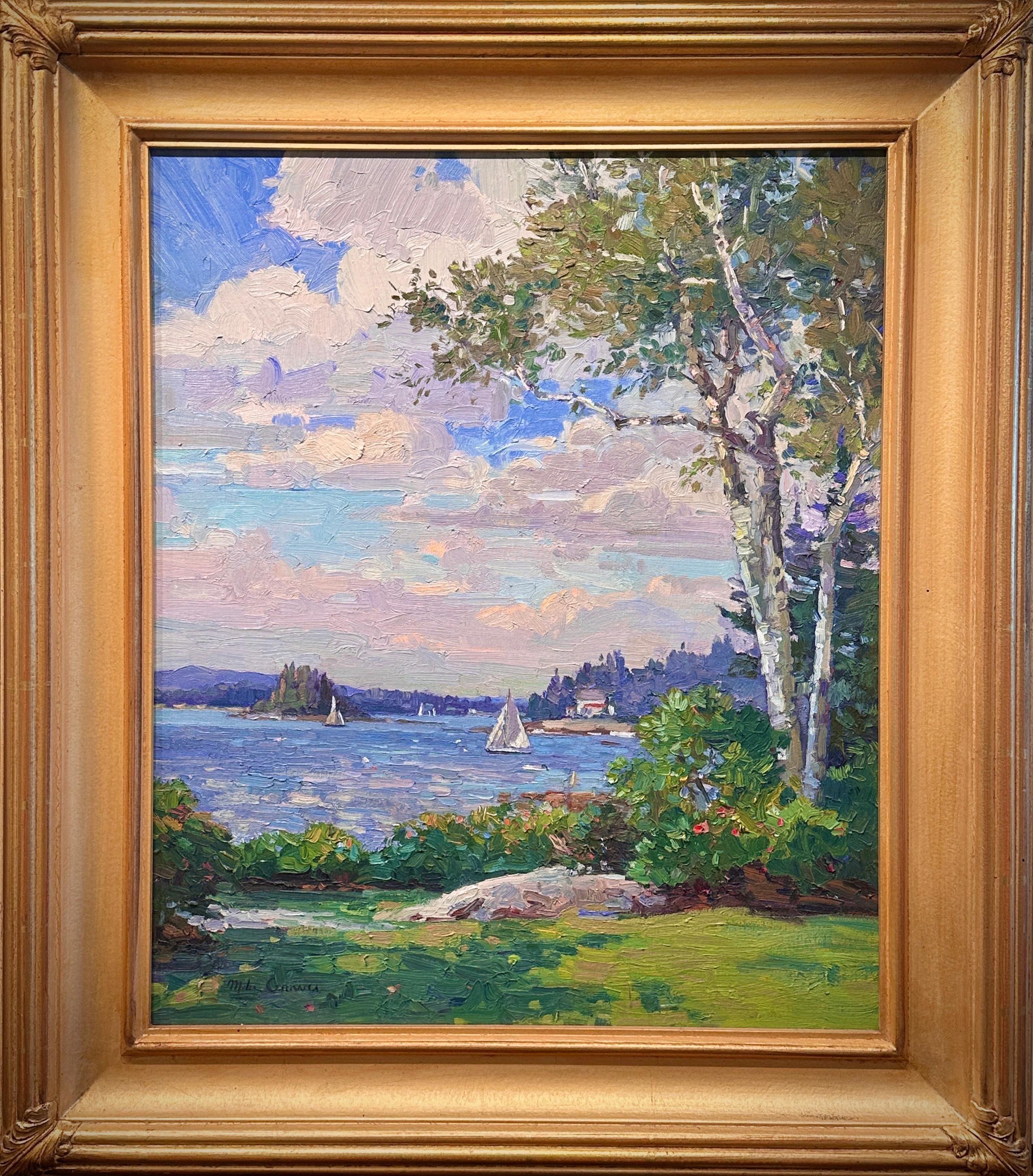 Peinture de paysage « Scène de cristal, Camden » de l'artiste Michale Graves - Painting de Michael Graves