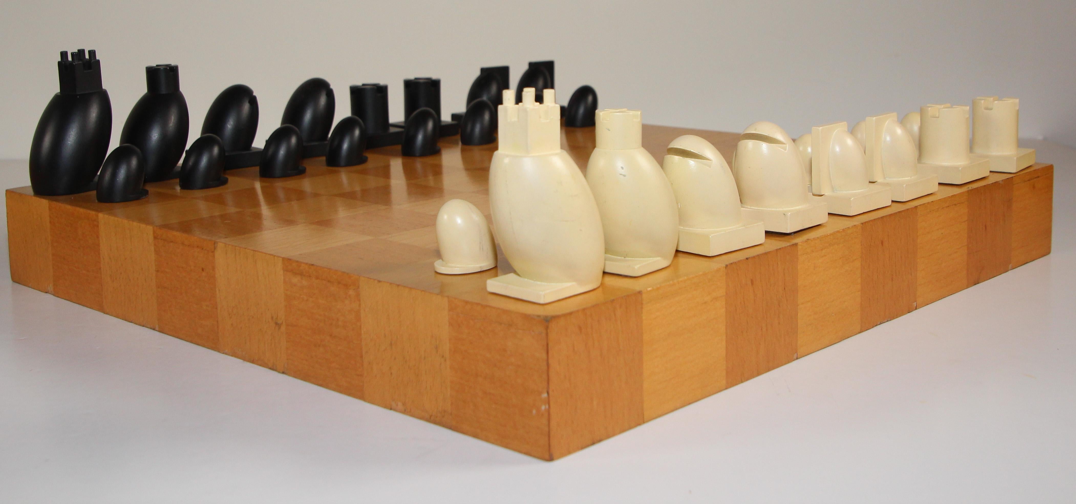 Maple Michael Graves Postmodern Chess and Checkers Set