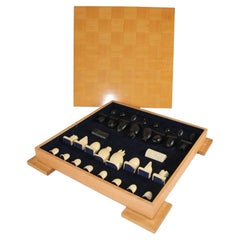 Michael Graves Postmodern Chess and Checkers Set, Maple Wood, 1990