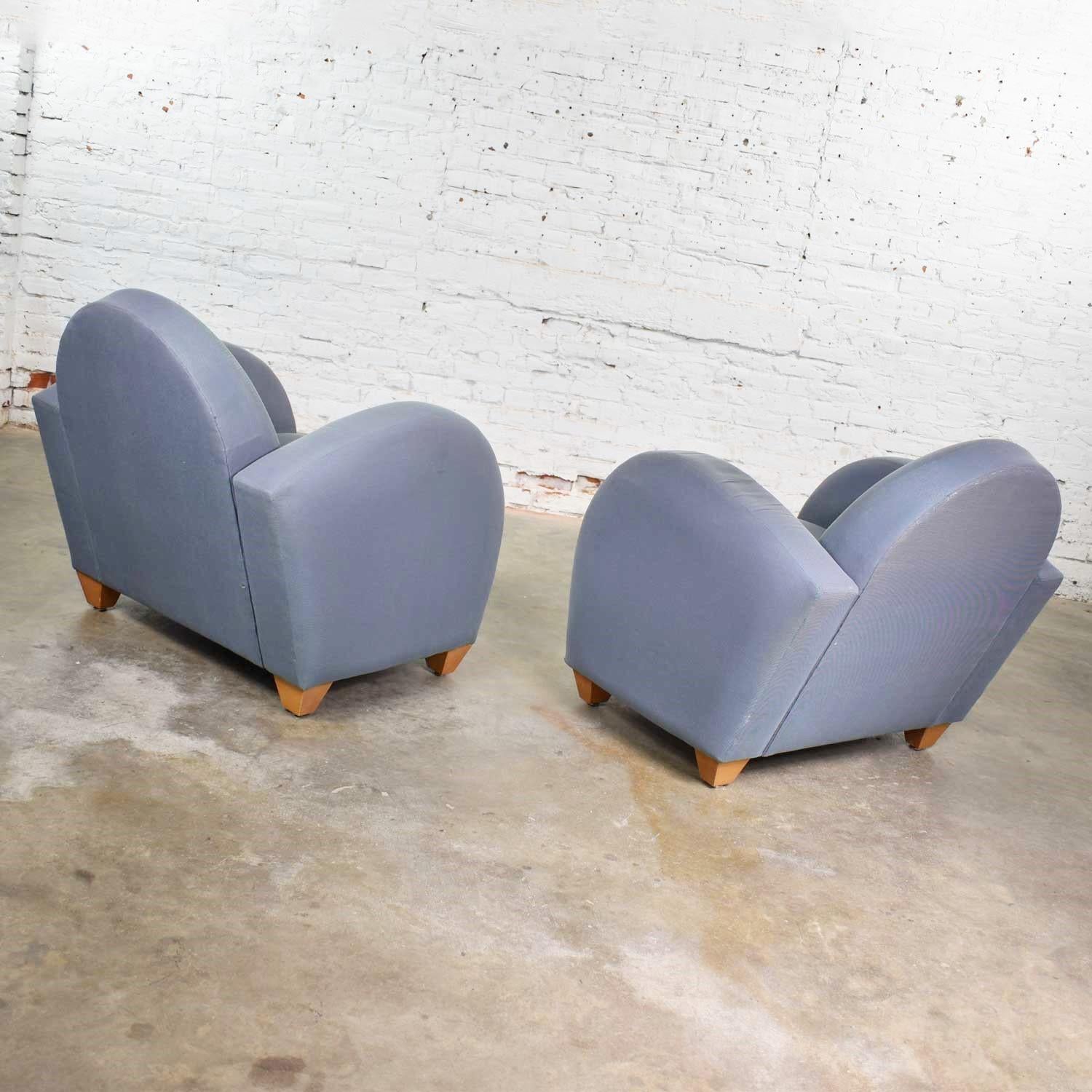 Fabric Michael Graves Postmodern Club or Lounge Chairs by David Edward Company  For Sale