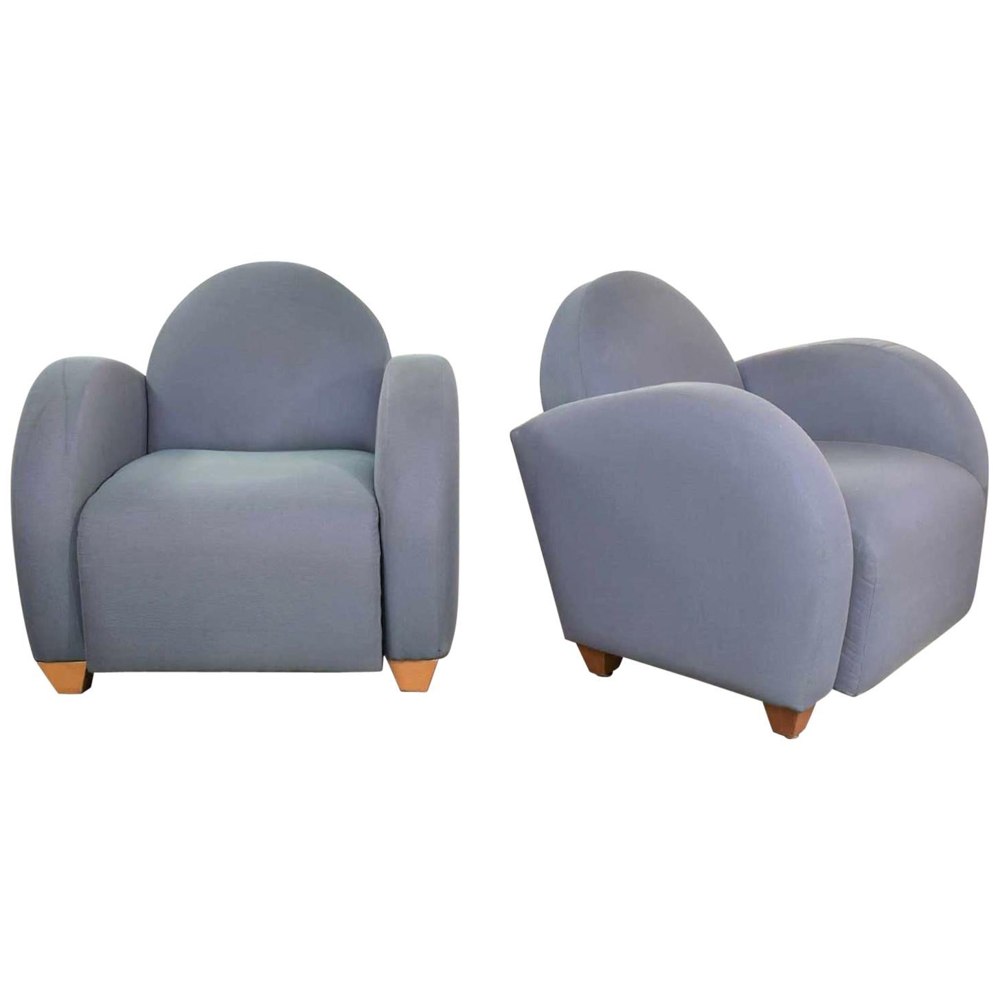 Michael Graves Postmodern Club or Lounge Chairs by David Edward Company  For Sale