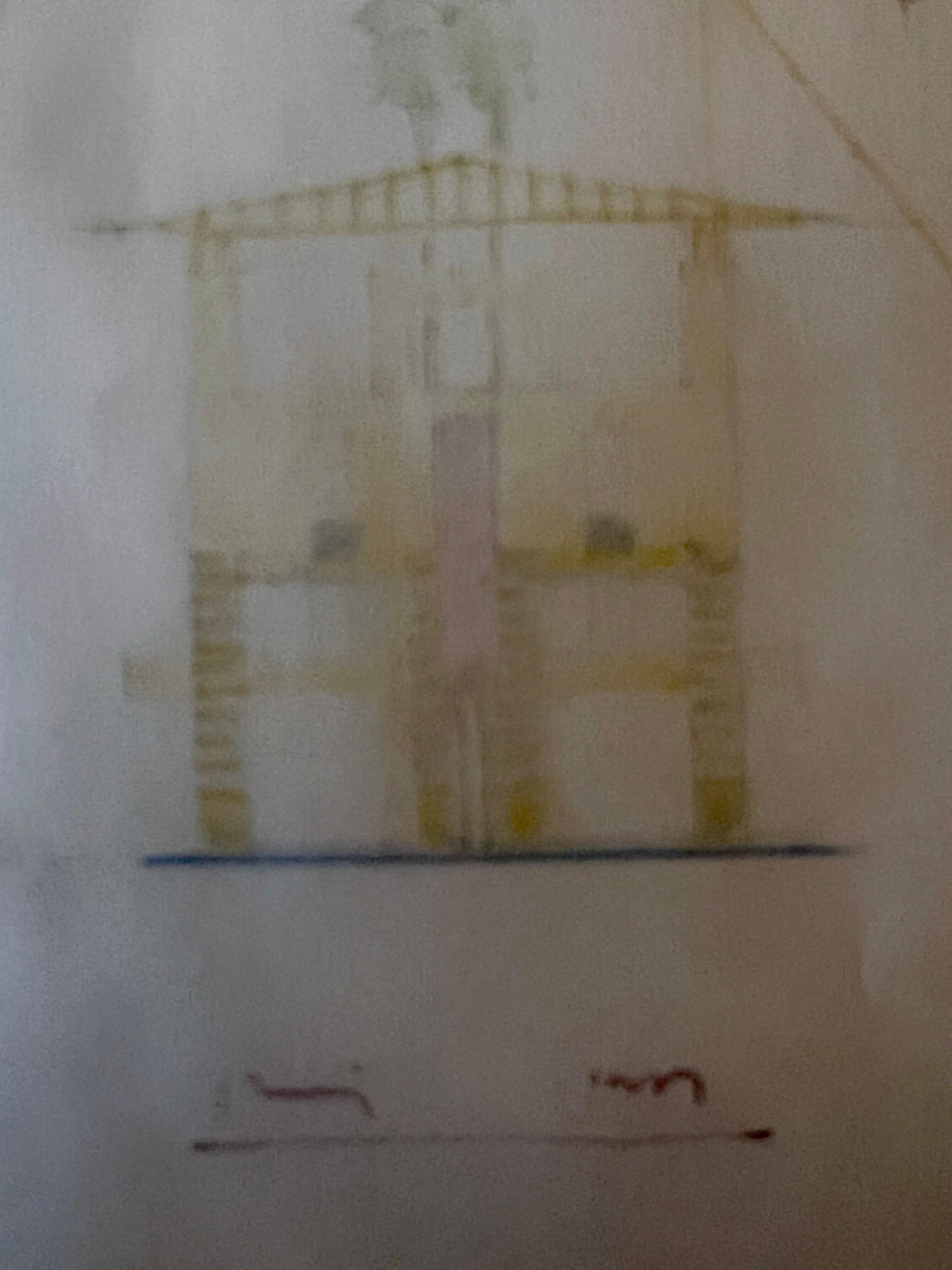 Michael Graves Seltene architektonische farbige Bleistift Originalzeichnung signiert (amerikanisch) im Angebot