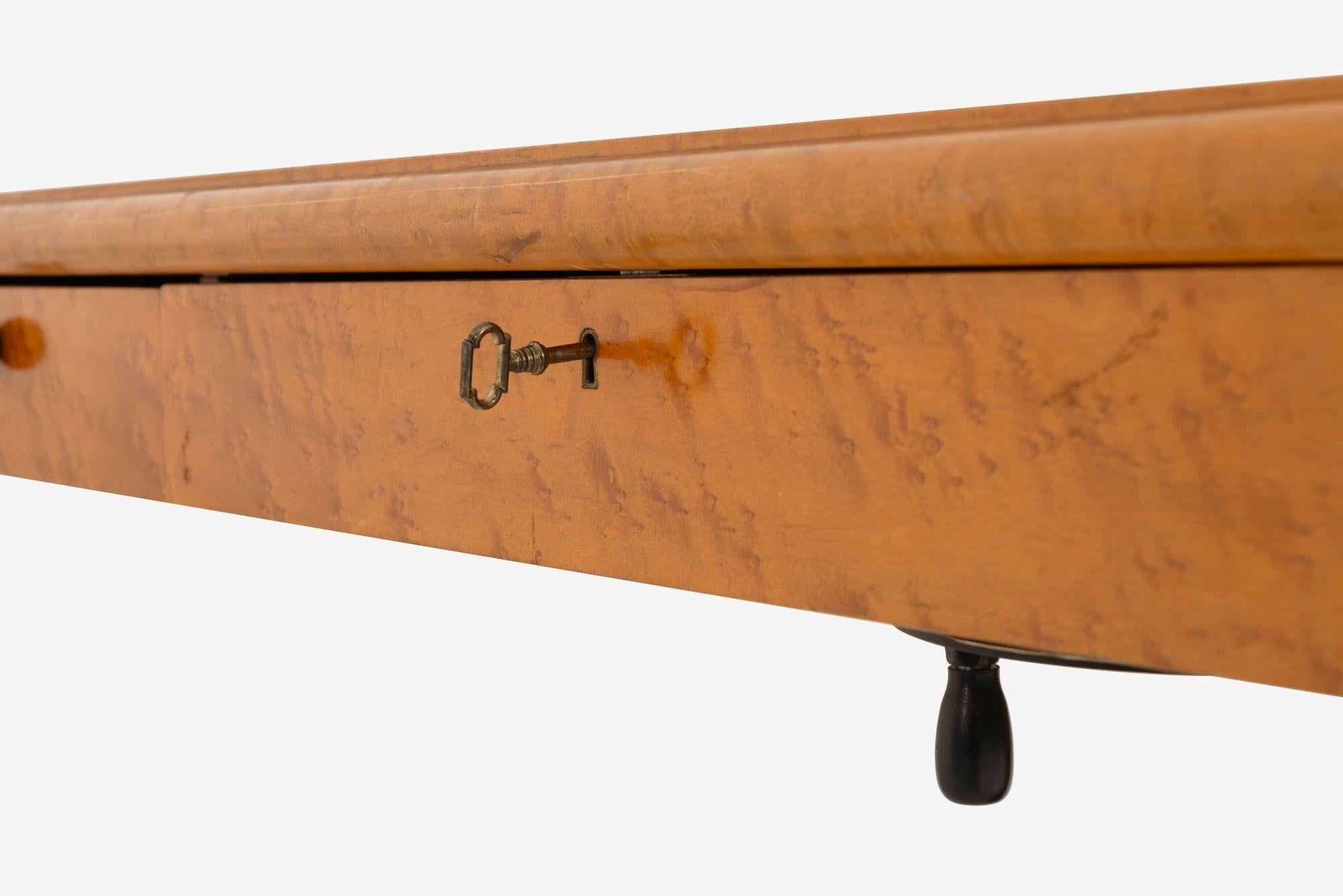 Michael Graves Unique Burl Maple Pedestal Vitrine Desk, 1990c. im Angebot 2