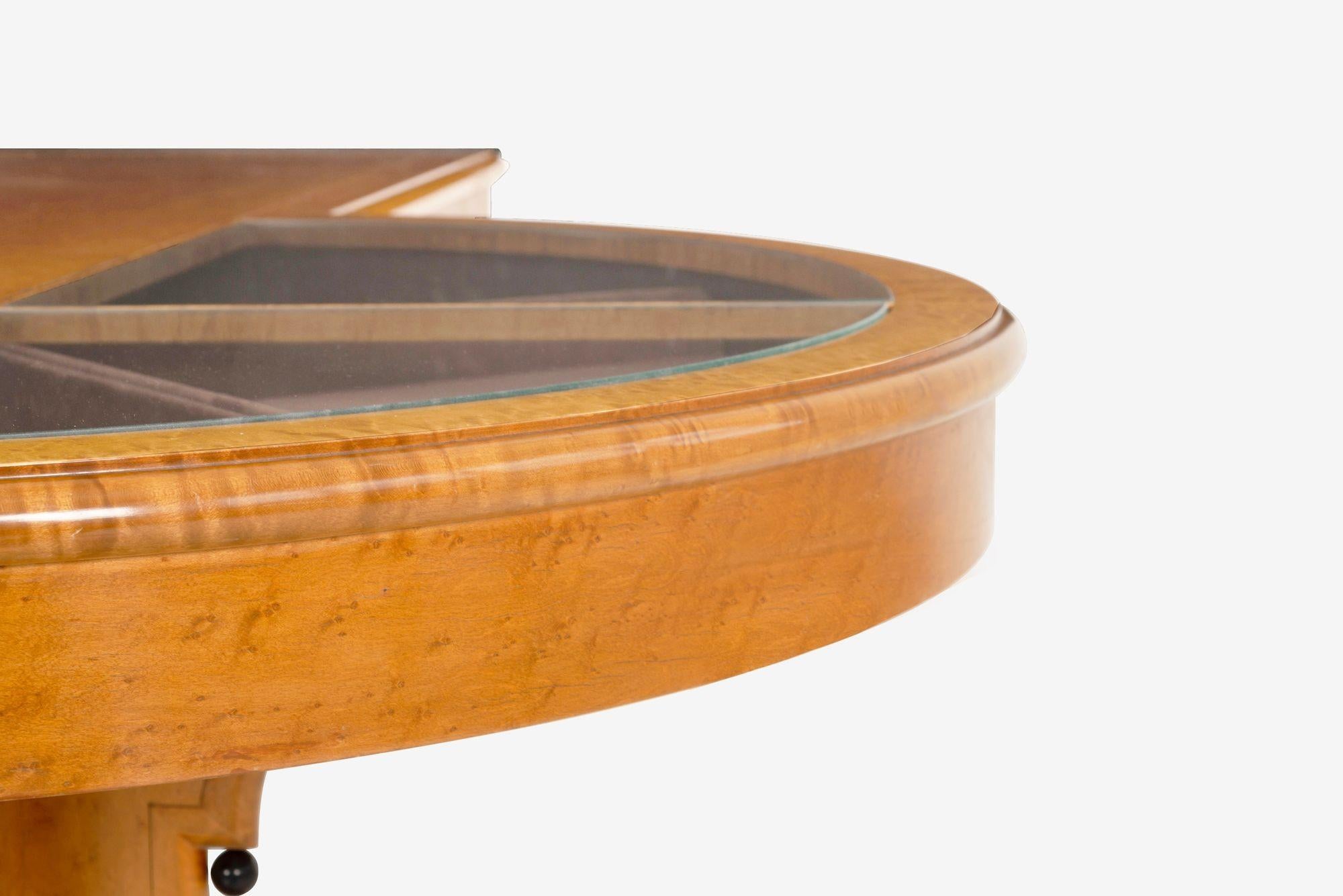 Michael Graves Unique Burl Maple Pedestal Vitrine Desk, 1990c. im Angebot 8