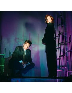 Gillian Anderson and David Duchovne on the set of the X-Files - Vancouver, Canad