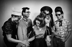 Members of the band the B52's - Boston, 1980