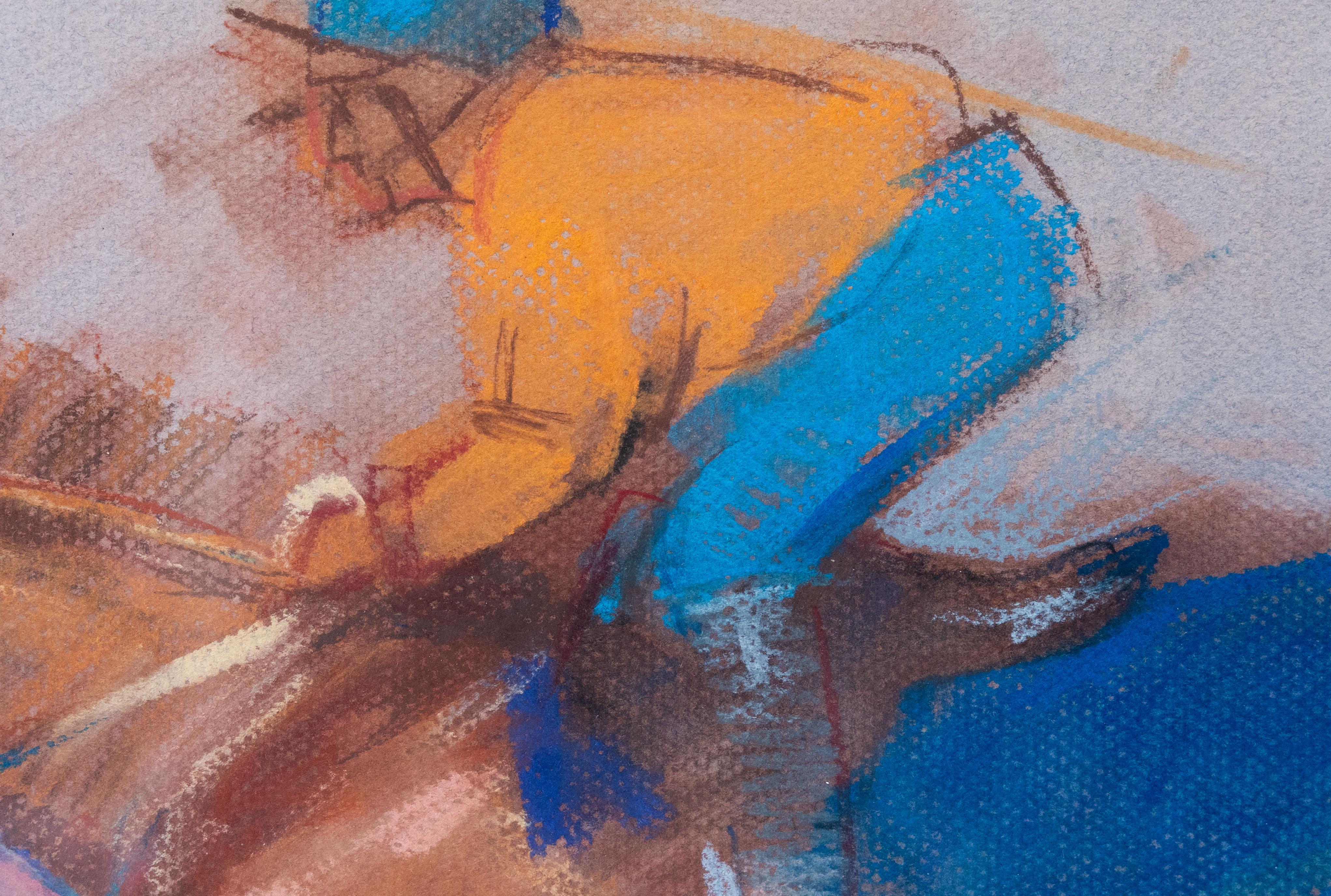 Morning Gallops - Beige Animal Painting by Michael Grimsdale 