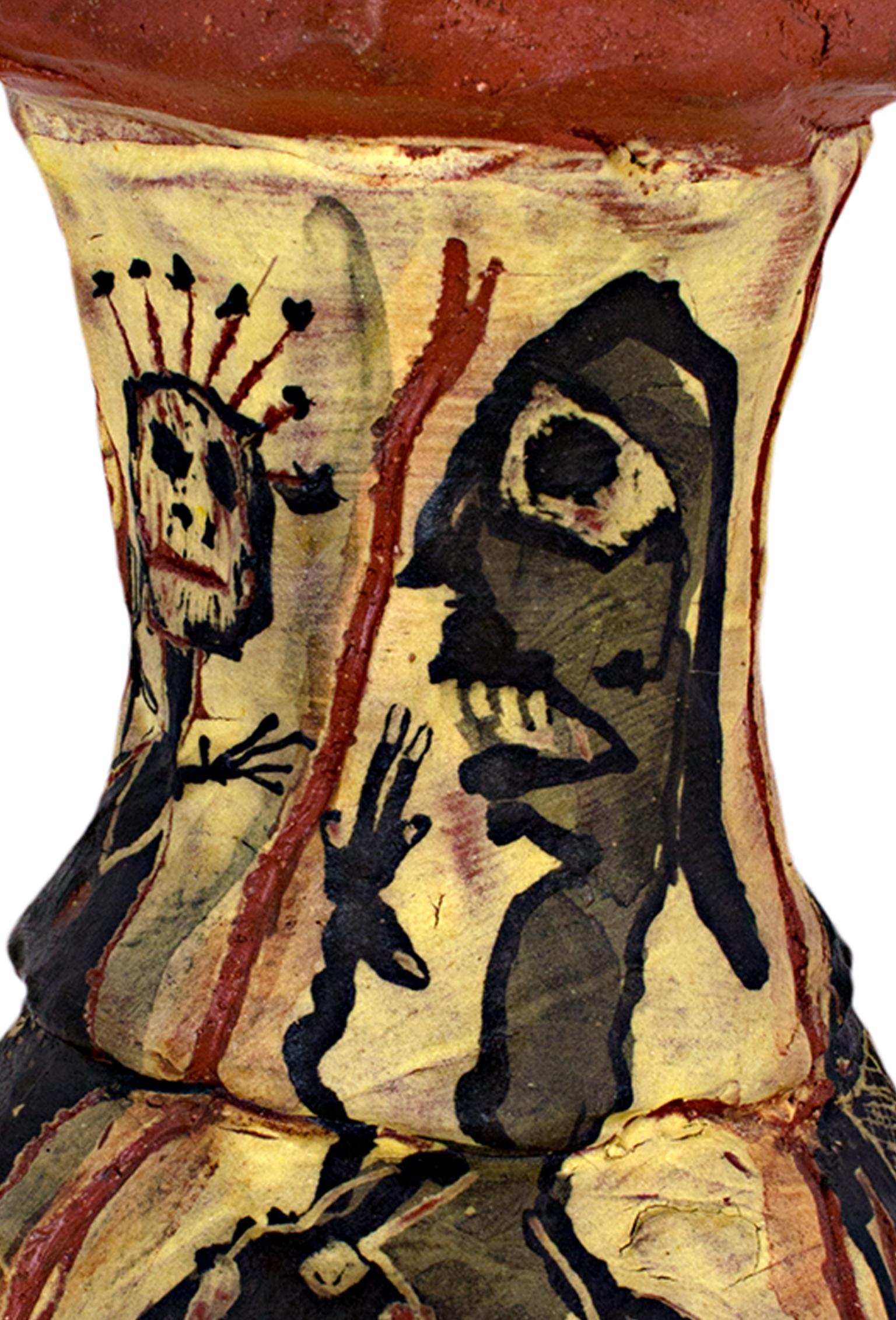 Neo-Expressionistische Keramikvase mit „Untitled Vase“, signiert von Michael Gross im Angebot 4