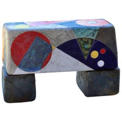 Michael Gustavson Ceramic Indoor/Outdoor "Summer Solstice Bench"