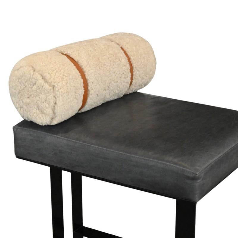 Michael Habachy Custom Barstool - Counter Height In New Condition For Sale In Atlanta, GA