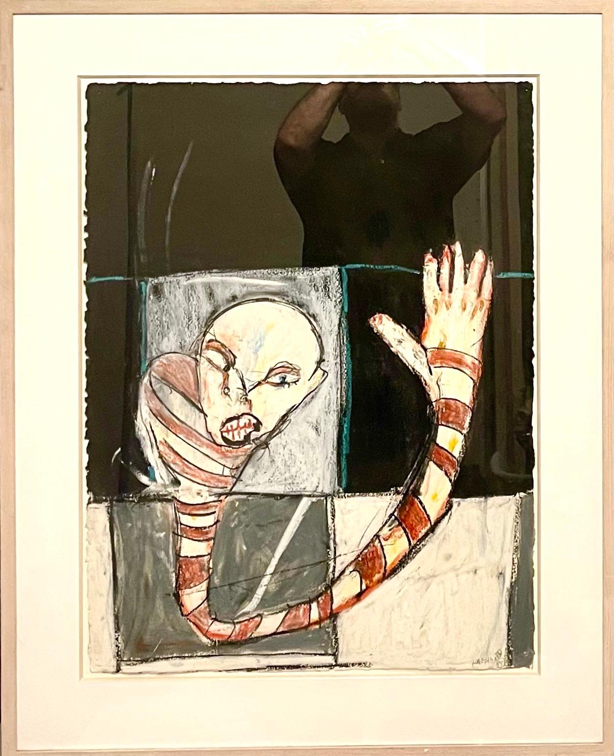 Michael Hafftka Pintura figurativa al óleo y pastel neoexpresionista La ola en venta 1