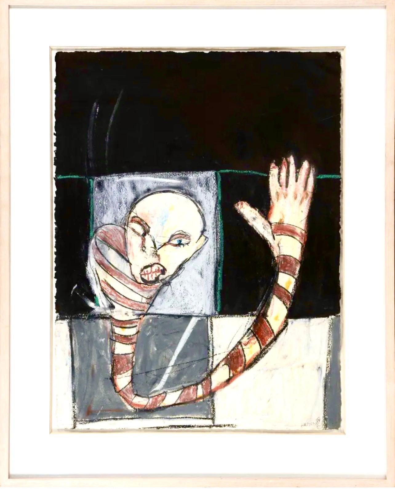 Michael Hafftka Pintura figurativa al óleo y pastel neoexpresionista La ola en venta 7