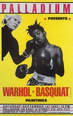 Warhol:: Basquiat Boxing-Poster (Shafrazi:: The Palladium)