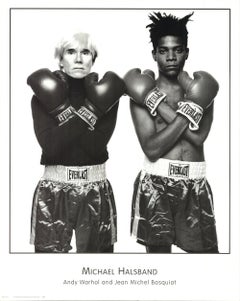 Vintage Michael Halsband 'Andy Warhol and Jean Michel Basquiat' 1999-