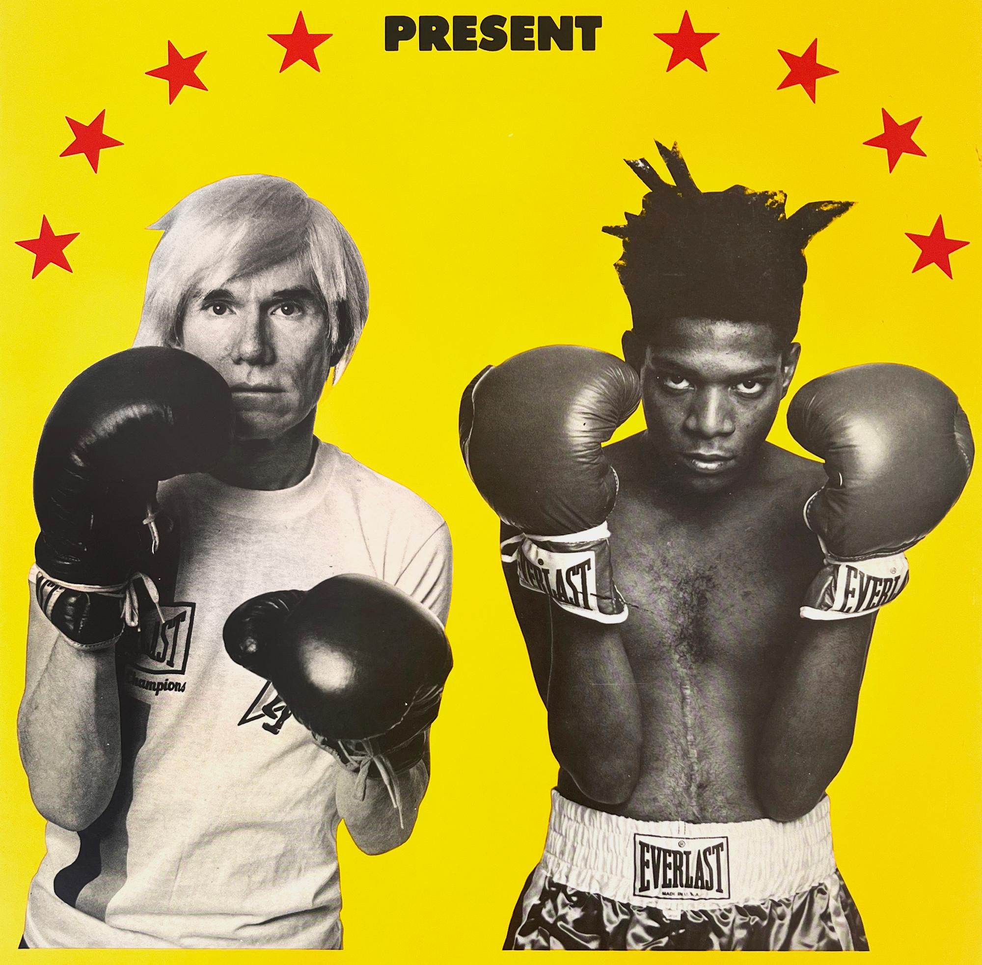Warhol Basquiat Boxing Poster 1985 (Warhol Basquiat boxing 1985) - Print by Michael Halsband