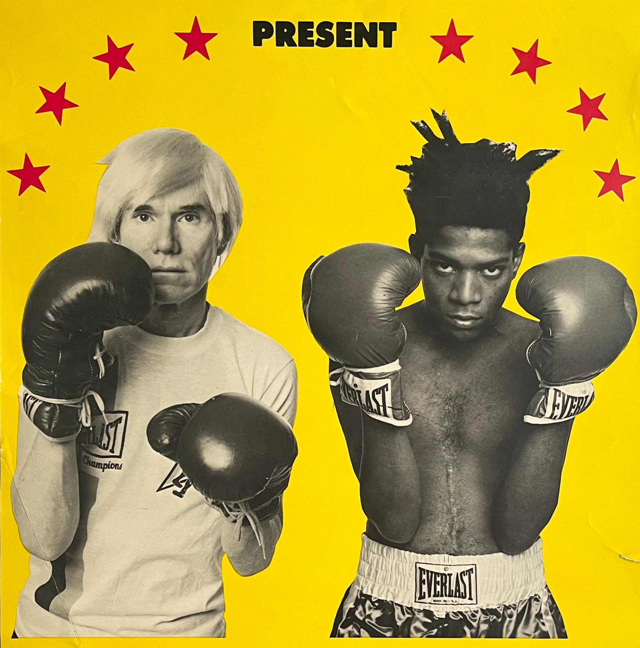 Warhol Basquiat Boxing Poster 1985 (Warhol Basquiat boxing 1985) - Print by Michael Halsband