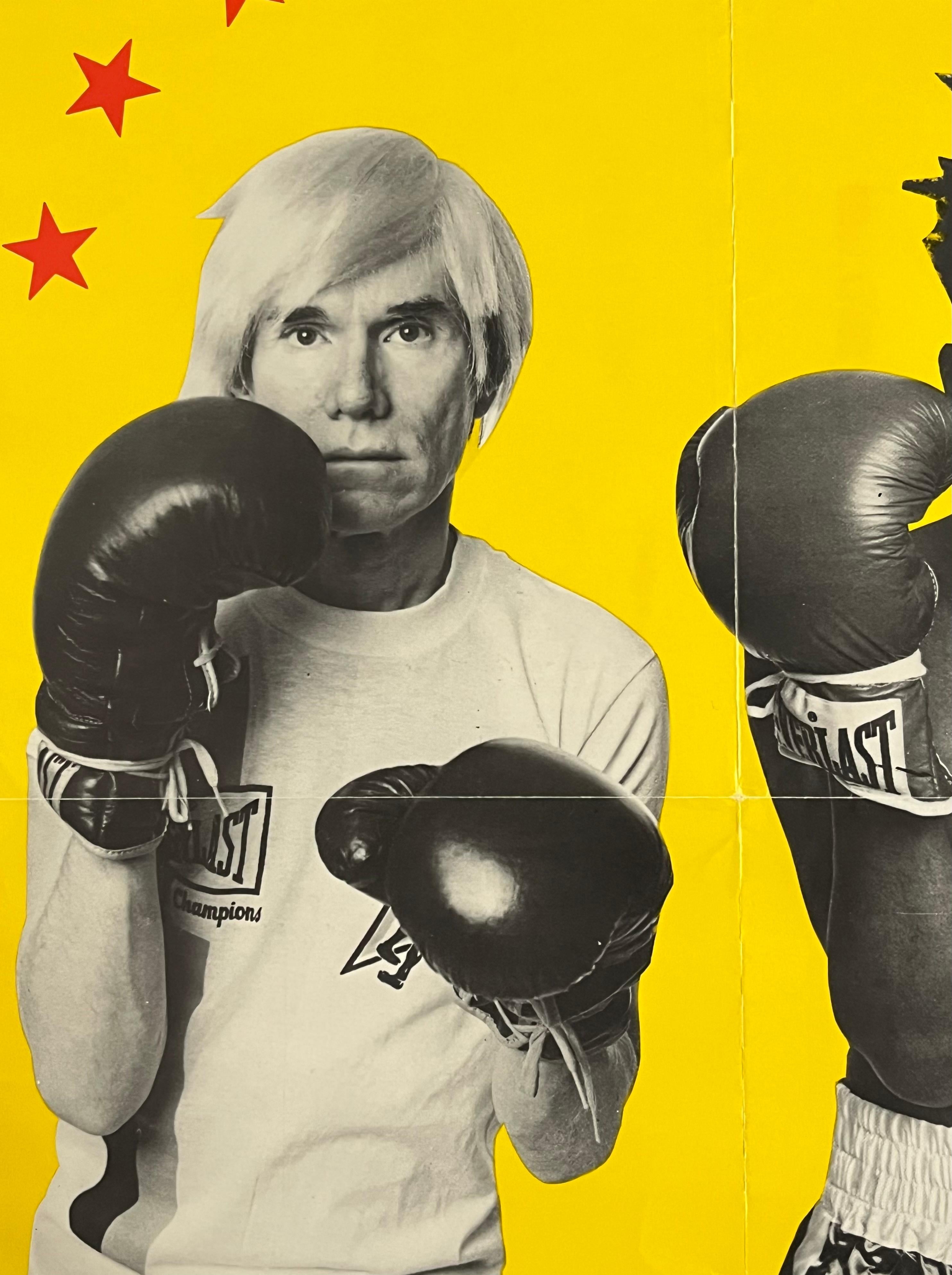 Warhol Basquiat Boxing Poster 1985 (Warhol Basquiat boxing 1985) - Print by Michael Halsband