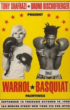 Warhol Basquiat Boxing Poster 1985 (Warhol Basquiat collaborations)