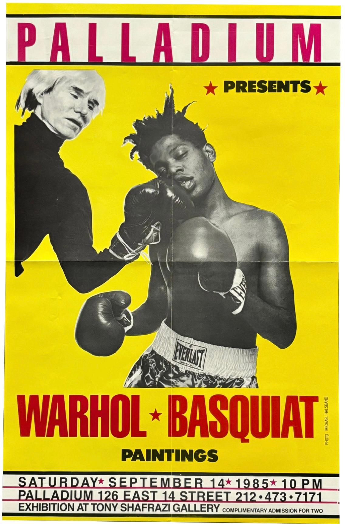 Warhol Basquiat Boxing Poster (Basquiat Warhol boxing The Palladium) For Sale 8