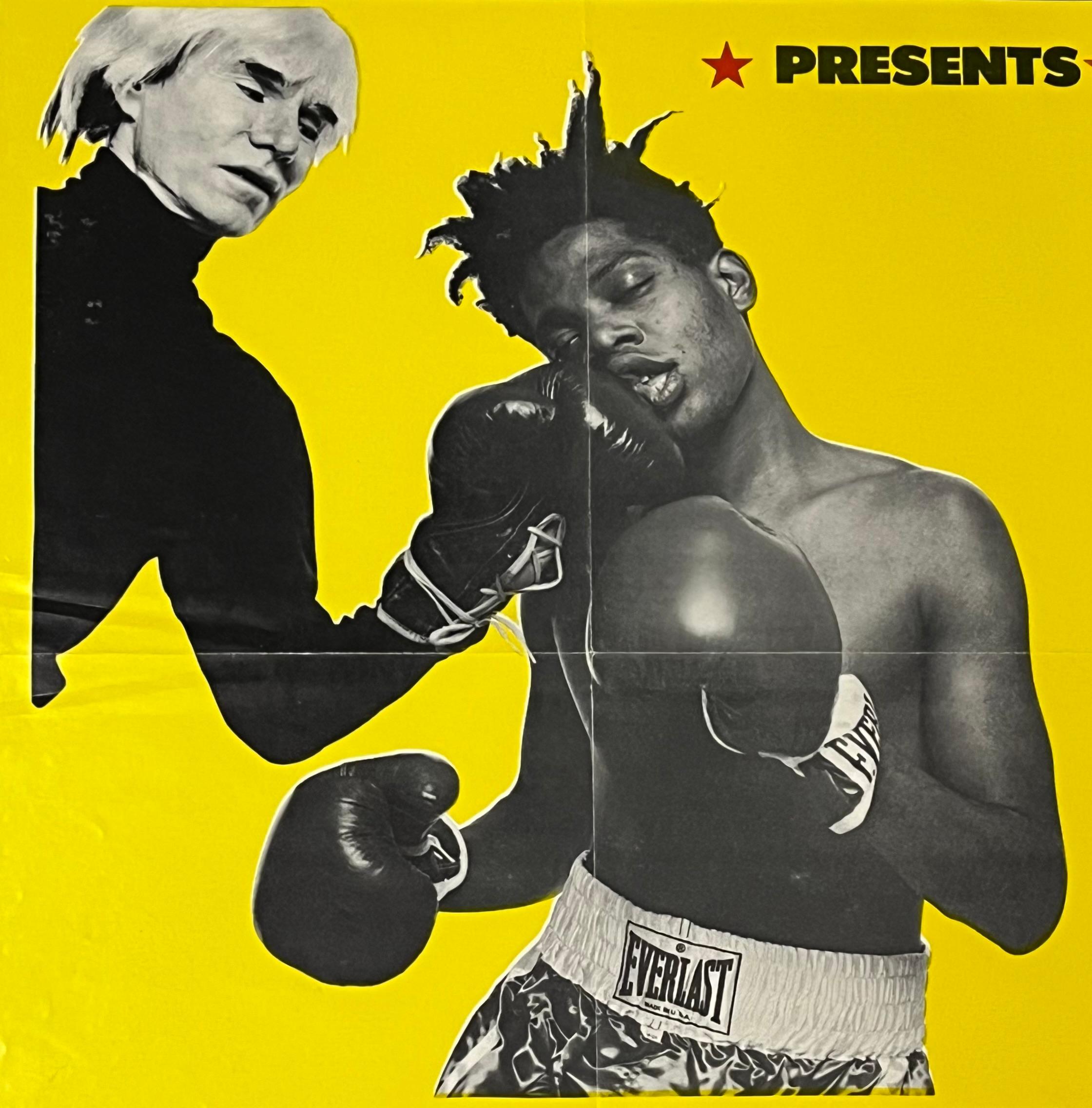 Affiche de boxe de Basquiat de Warhol (Basquiat Warhol boxing The Palladium) - Pop Art Print par Michael Halsband