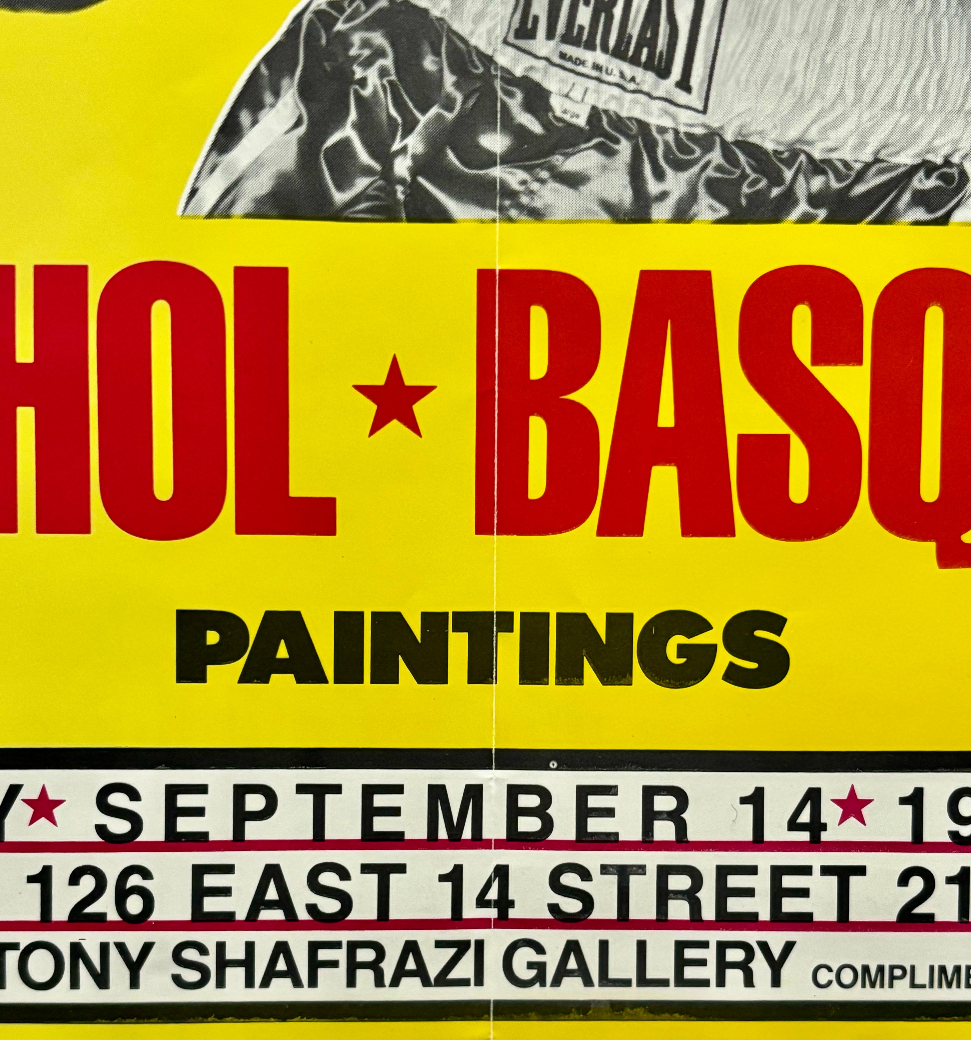 Warhol Basquiat Boxing Poster (Basquiat Warhol boxing The Palladium) For Sale 1