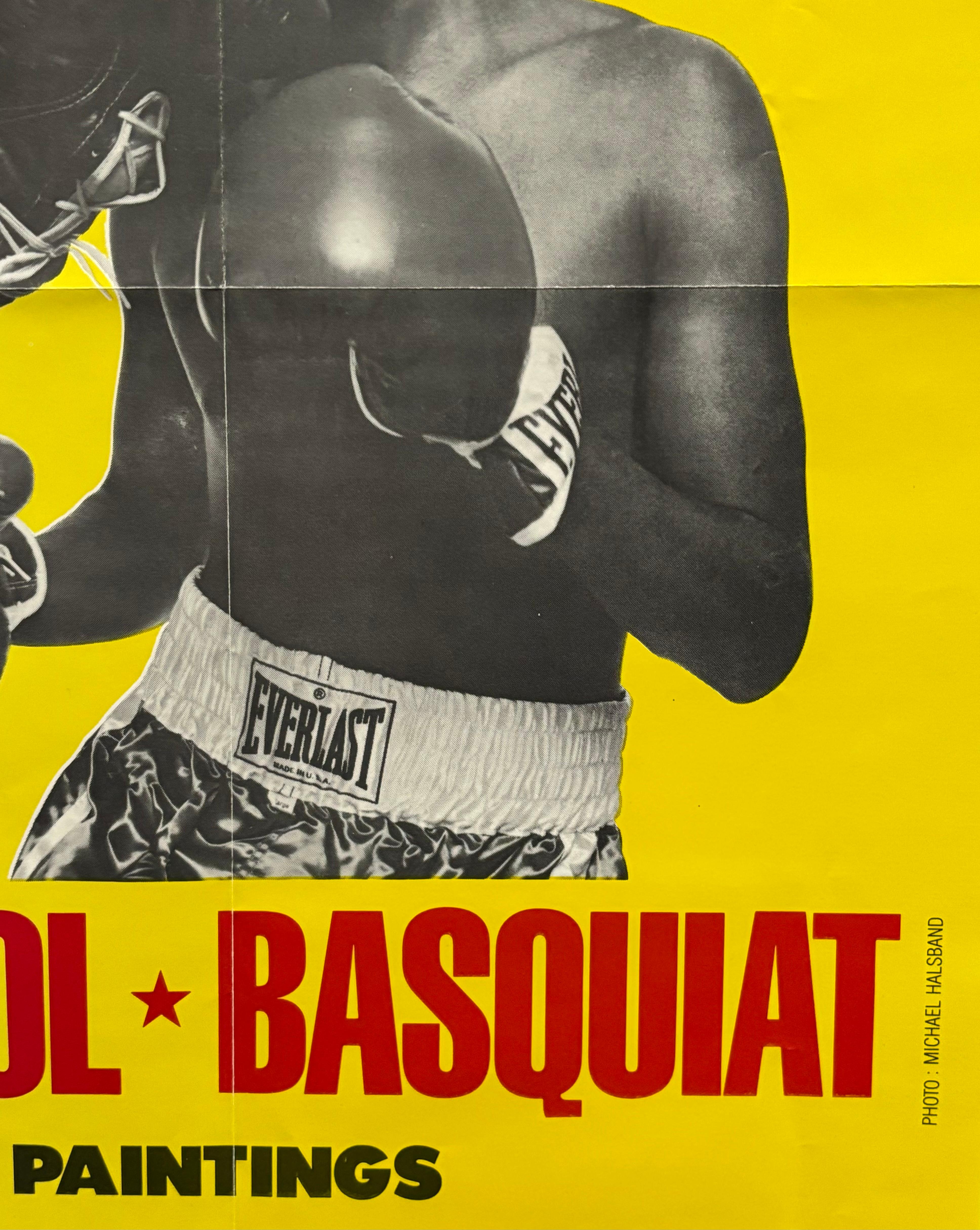 Warhol Basquiat Boxing Poster (Basquiat Warhol boxing The Palladium) For Sale 3