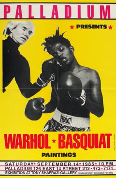 Warhol Basquiat Boxing Poster (Basquiat Warhol boxing The Palladium)