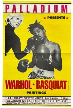 Warhol Basquiat Boxing Poster (Basquiat Warhol boxing The Palladium)